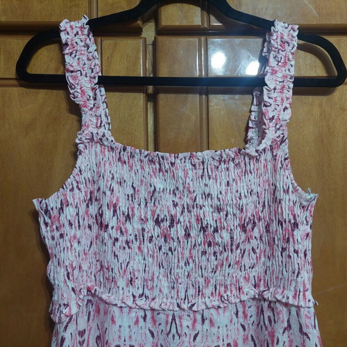 Zara summer dress like new, long with side slit, cotton and linen
