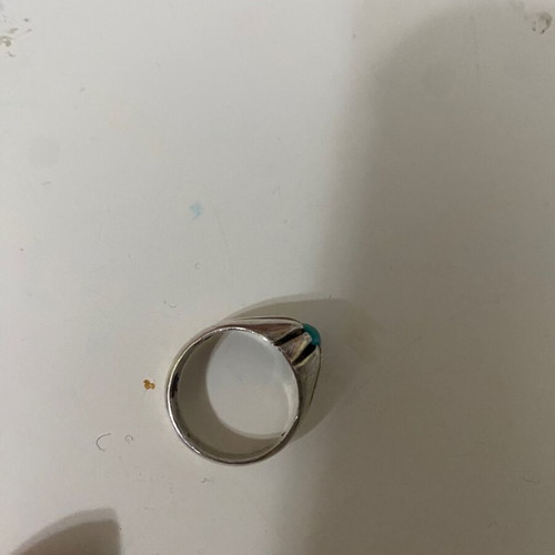 Vintage silver ring with turquoise stone used, size 6
