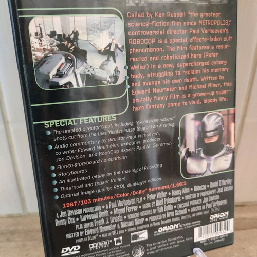 Robocop DVD like new, Criterion Collection, unrated director's cut