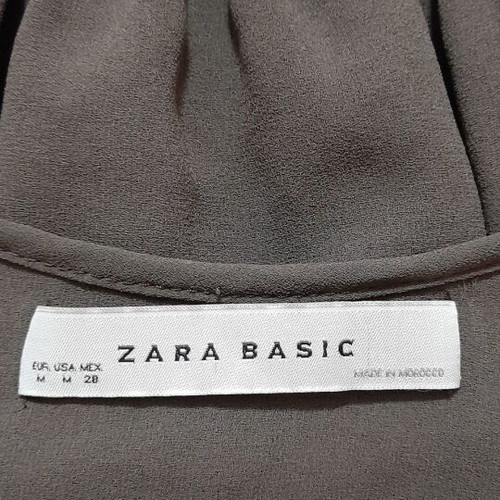 Zara blouse brown like new, crepe fabric, size M