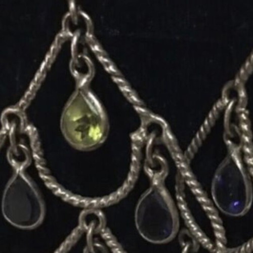 Earrings silver with zirconia in various colors new