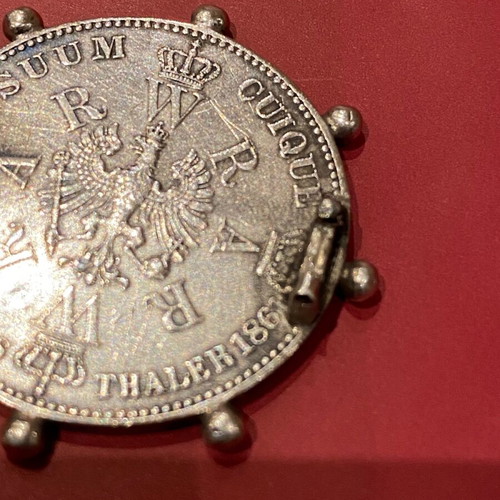 Silver coin 1861 Prussia in jewelry used