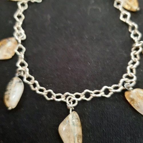 Bracelet like new with semi-precious citrine stones