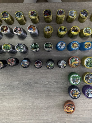 Marvel Heroes Metal Tazos collection like new, #1 to #50