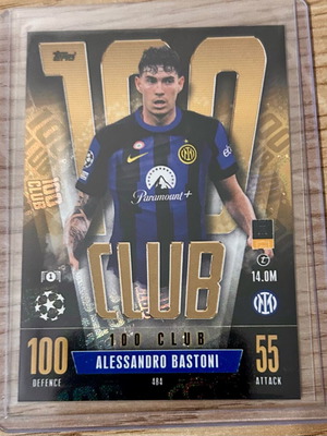 Κάρτα Alessandro Bastoni Inter Topps Match Attax 100 Club καινούργια