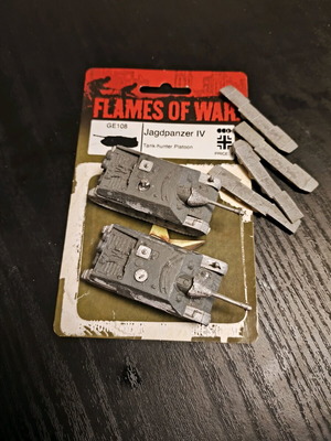 Flames of War Jagdpanzer IV (GE108) Tank-Hunter Platoon set like new