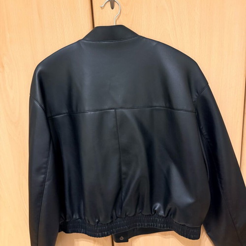 Zara leather jacket new, black, size L