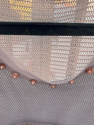 Women's sleeveless blouse gray like new, size small with studs and holes