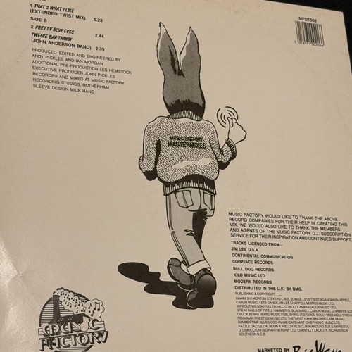 Live Bunny and the Mastermixers Maxi Single "That's What I Like"