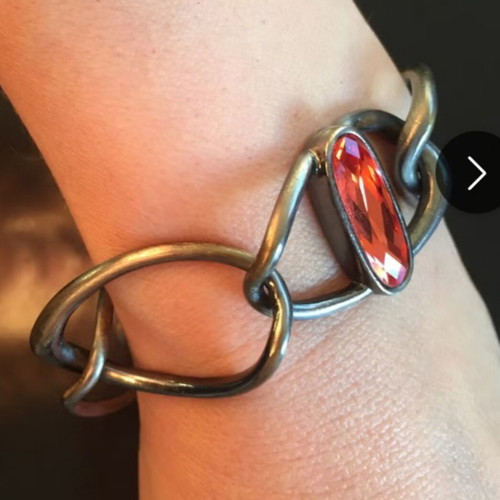 Dyrberg/Kern bracelet vintage used, orange and silver