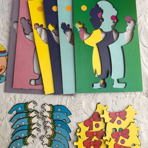 Puzzlino Clown by Assim Toys vintage board game used