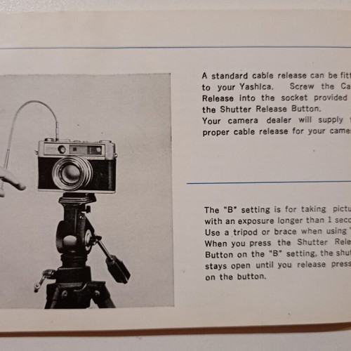 Yashica Lynx - 5000 camera manual used