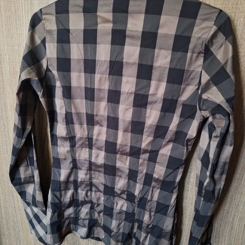 Women's checked shirt brown beige small like new