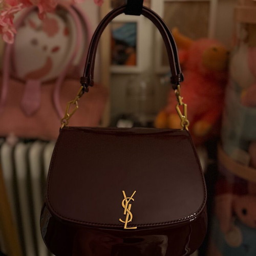 Saint Laurent Voltaire top handle bag new, red patent leather