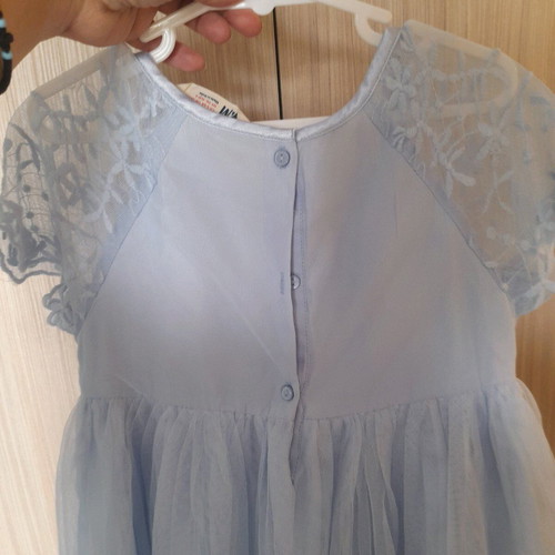 H&M dress like new, turquoise, 5-6 years old with tulle and lace