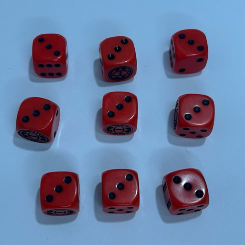 Combat Hex 2004 Sabertooth Games Dice pack of 9 like new