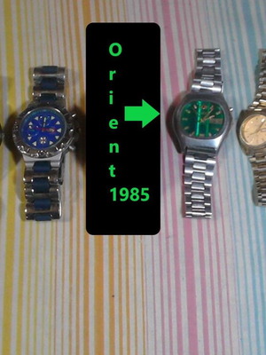 Watches used, pack of 7 with Orient 1985 and other brands