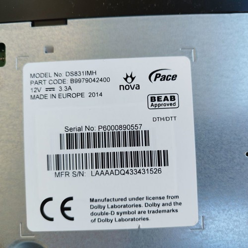 NovaBox HD 831 decoder used without power supply