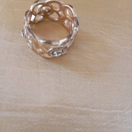 Gold matte ring with zircon new, size 18