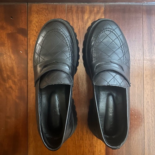 Loafers Zanesso leather like new, size 37-38, black