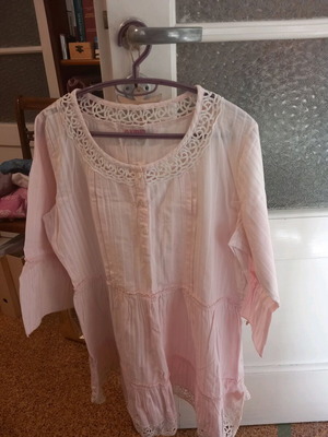 Platinum tunic dress new, pink, comfortable cotton fabric