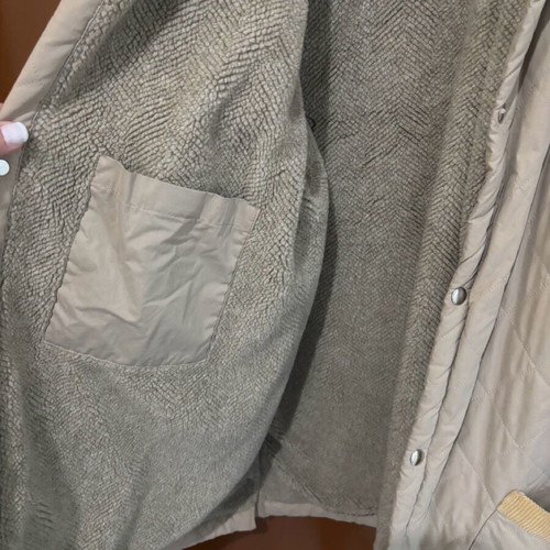 Unisex jacket used, gray and beige, size XL