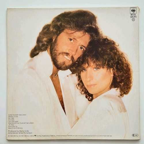 Barbra Streisand Guilty vinyl record first edition 1980