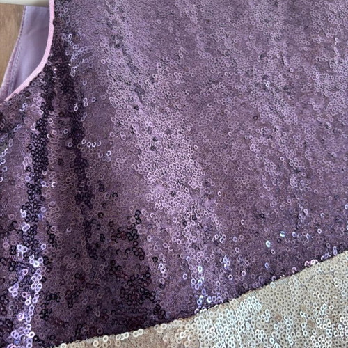 Marasil girls' dress with sequins in purple and silver, like new