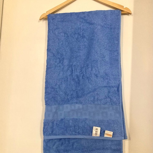 Body towel new 100% cotton blue 76x137cm