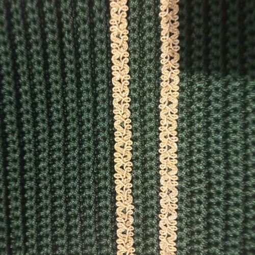 Handmade knitted green handbag new with gold detail 27×27 cm
