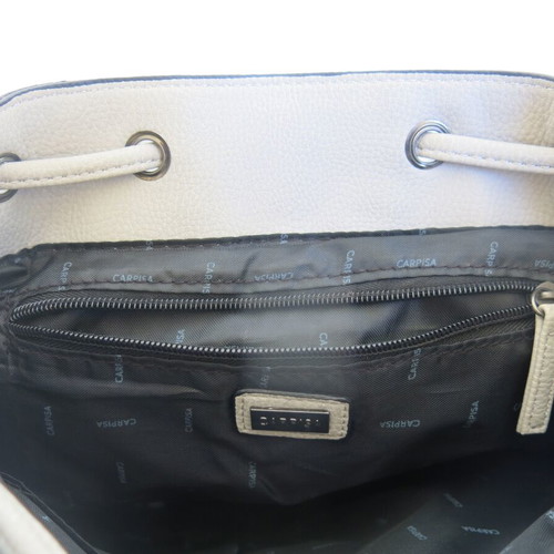 Caprisa backpack used beige with lines and rhombus pattern