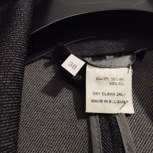 Dark grey wrap coat, 45% wool 55% vicuña, size M