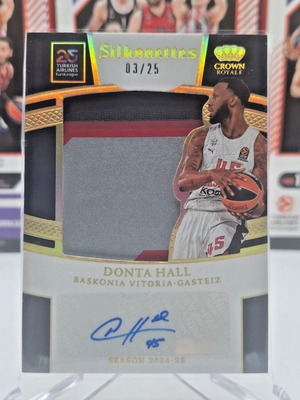 2024-25 Panini Crown Royale Euroleague Donta Hall Silhouettes Patch Auto like new