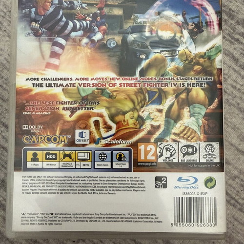 Super Street Fighter 4 PS3 game used, very good condition
