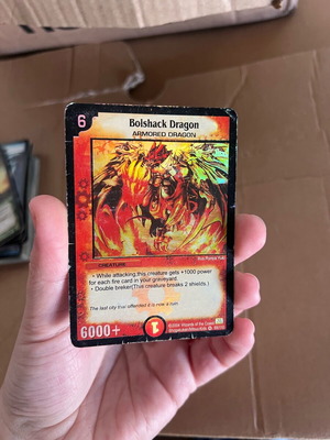 Duel Masters Bolshack Dragon card used collectible