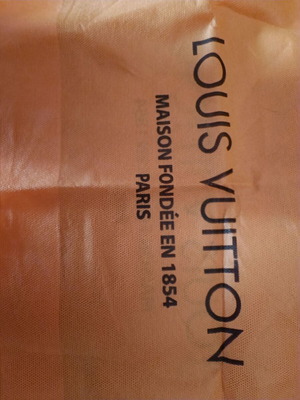 Louis Vuitton dust bag large fabric with orange handles