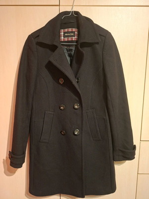 Massimo Dutti coat like new, black and blue, size 40