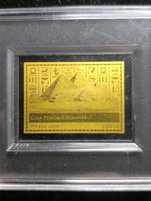 Pyramid Giza 1/200oz commemorative gold .999 new