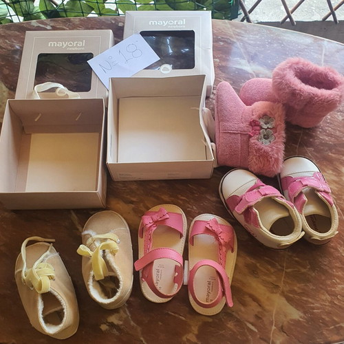 Baby shoes size 18 new, set of 4 pairs