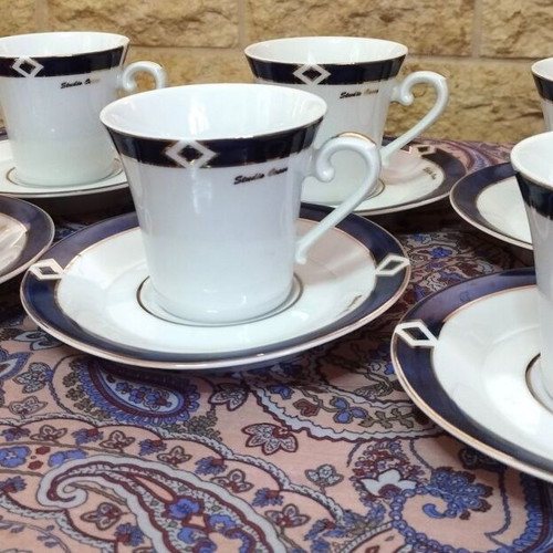 Schirnding Bavaria Studio Oscar coffee and tea cup set, 6 pcs