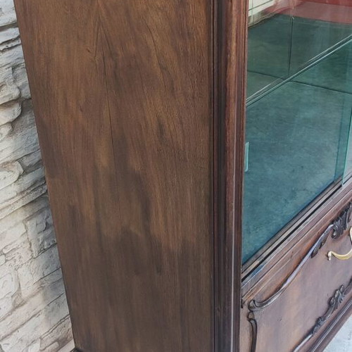 Walnut Display Cabinet like new