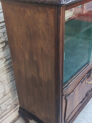 Walnut Display Cabinet like new