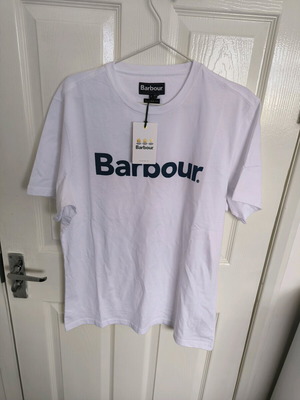 Barbour mens t-shirt new, white, size L