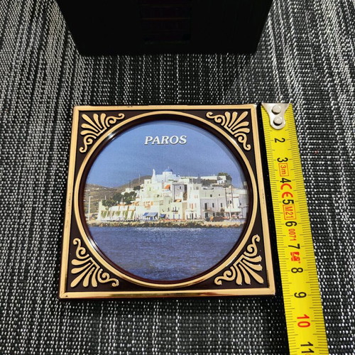Paros vintage coasters pack of 5, new, 1980s