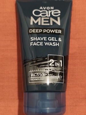 Avon Care Men Deep Power shave gel and face wash 150 ml new