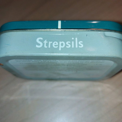 Strepsils collectible tin like new, 1970s