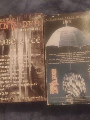 Metal Invader VHS tapes used, Fates Warning Live and Fire and Ice Vol 1