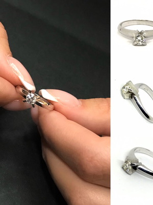 Δαχτυλίδι μονόπετρο 18k με μπριγιάν 0.29ct λευκό και καθαρό SI-H