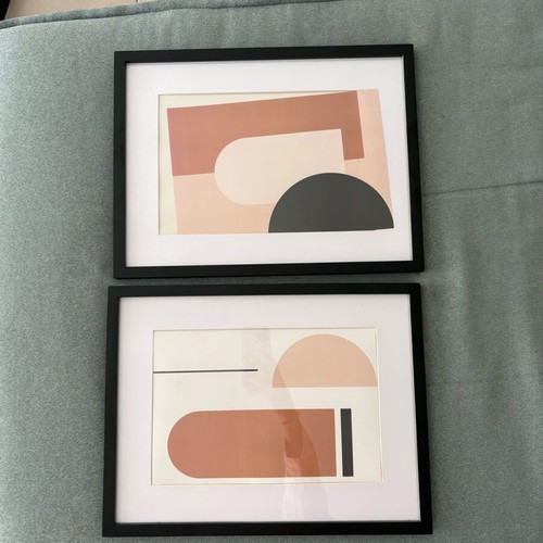 H&M HOME frames new, set of 2 with mat 30x40 cm