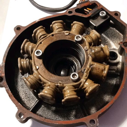 Kawasaki KLR 250 coils and cover used